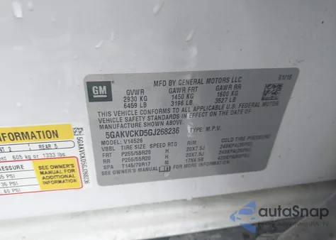 2016 Buick Enclave Premium from USA, damaged, VIN 5GAKVCKD5GJ268236